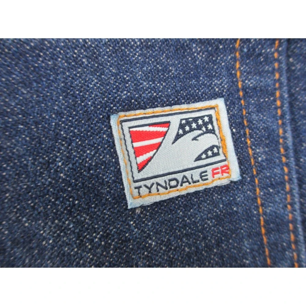 Tyndale FR Pants Mens 50 Blue Denim Jeans Cotton Pockets HEMMED Rodeo‎ 50X30*